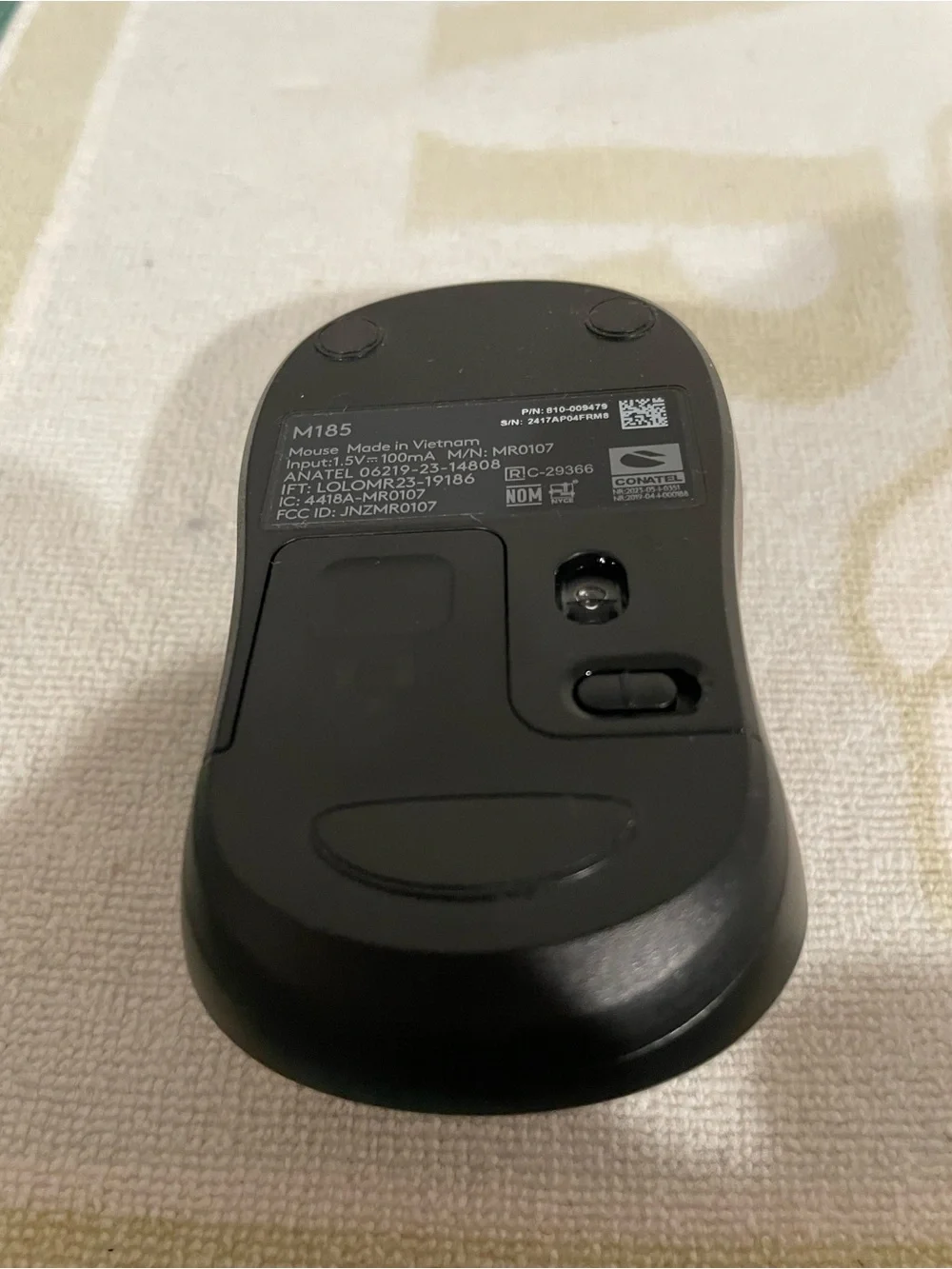 Logitech M185 Wireless Mouse - Dark Gray and Gray